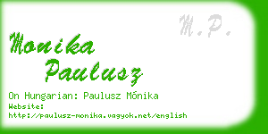 monika paulusz business card